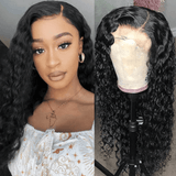 HD 13x4 Lace Front Wig Brazilian Deep Wave Transparent Lace Front Human Hair Wig - MyPlushWigs