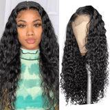 HD 13x4 Lace Front Wig Brazilian Deep Wave Transparent Lace Front Human Hair Wig - MyPlushWigs