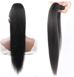 Brazilian Straight Long Wrap Around Clip In Ponytail Hair Extension - MyPlushWigs