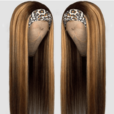 Honey Blonde Ombre Hair With Headband Straight Human Hair